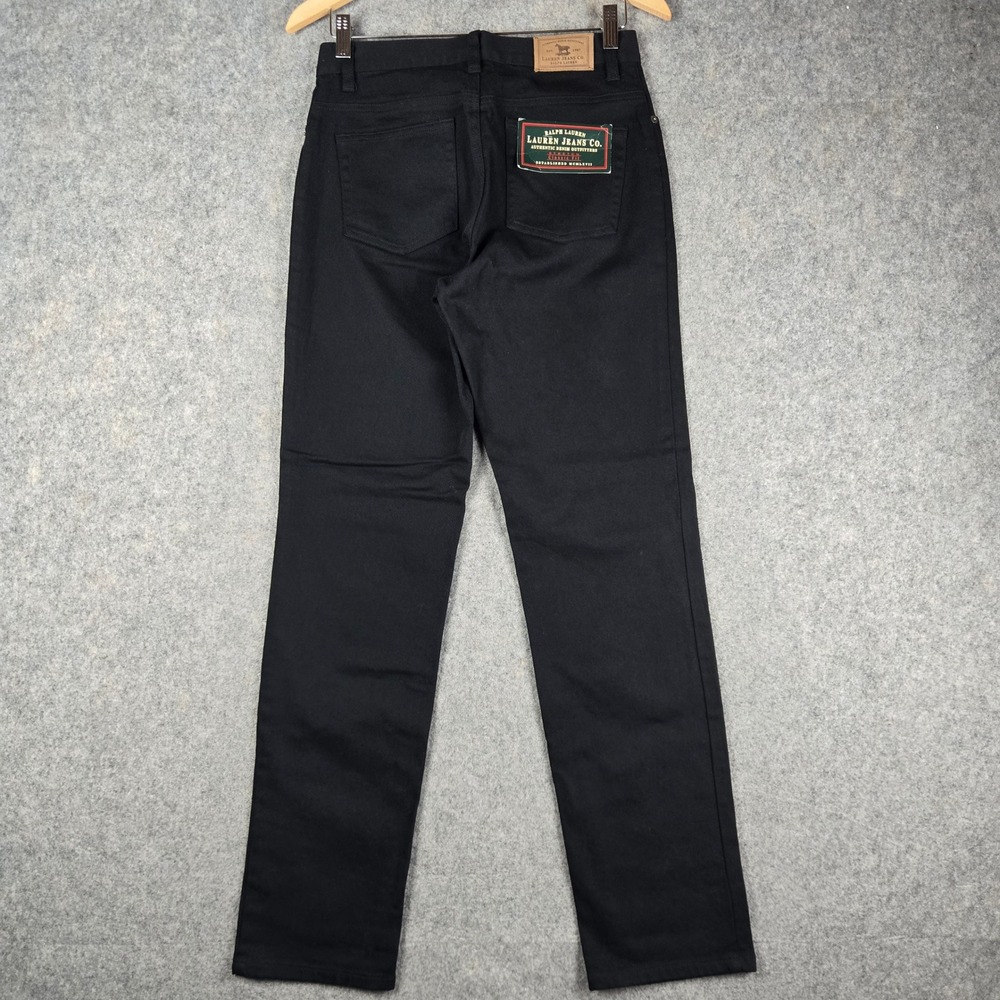 Ralph Lauren Jeans Co Pants Womens 6 Black Classic Fit Stretch Workwear New